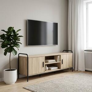 TV szekrény 133 x 33 x 50 cm Sonoma Tölgy Szerelt Fa