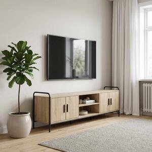 TV szekrény 167,5 x 33 x 50 cm Sonoma Tölgy Szerelt Fa