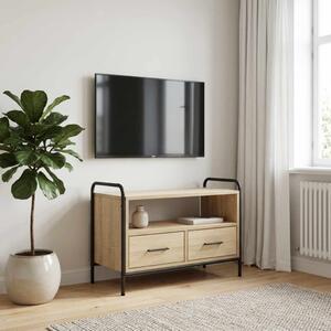 TV szekrény 67,5 x 33 x 50 cm Sonoma Tölgy Szerelt Fa
