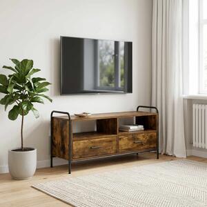 TV szekrény 67,5 x 33 x 50 cm Füstös Tölgy Szerelt Fa