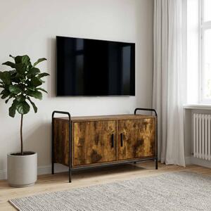 TV szekrény 79,5 x 33 x 50 cm Füstös Tölgy Szerelt Fa