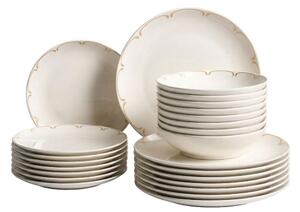 24 darabos étkészlet CHAROLI Porcelán Fehér/arany
