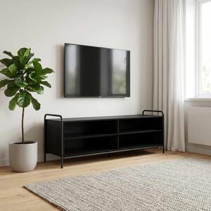 TV szekrény 140 x 39,5 x 50 cm Fekete Tölgy Szerelt Fa