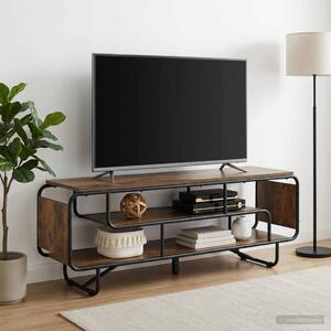 TV állvány 140 x 36 x 45 cm Füstös Tölgy Szerelt Fa