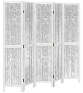 VidaXL 5 Paneles Fa Térelválasztó - 175x180 cm, Fehér