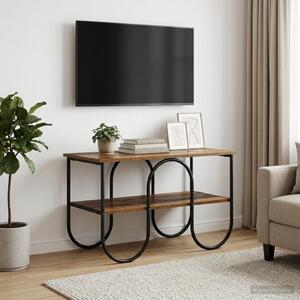 TV állvány 80 x 40 x 50 cm Antik Fa Szerelt Fa