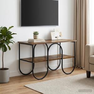 TV állvány 80 x 40 x 50 cm Füstös Tölgy Szerelt Fa