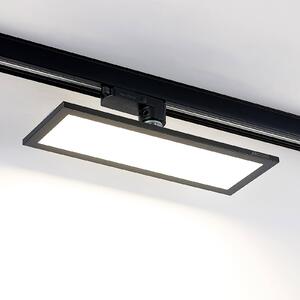Arcchio Hairis 3-fázisú LED panel, 30 cm, fekete, 4000 K, Fekete, Dolgozószoba / Iroda, Műanyag, Modern