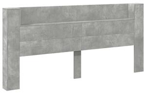 VidaXL Áthidalószekrény - LED Világítás - Betonszürke - 220cm