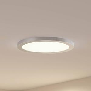 PRIOS Prios LED mennyezeti lámpa Aureka, Ø 33 cm, ezüst, fém, Alu / szürke / cink, Nappali / Étkező, Alumínium, Modern