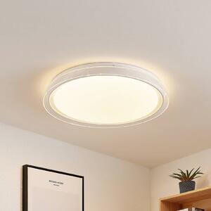Lindby LED mennyezeti lámpa Sleya Ø 50 cm, fehér, CCT, fényerőszabályzóval, dimmelhető, Fehér / opál, Nappali / Étkező, Modern