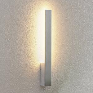 Arcchio LED fali lámpa Ivano, magasság 43 cm, szálcsiszolt alumínium, Alu / szürke / cink, Folyosó, Alumínium, Modern