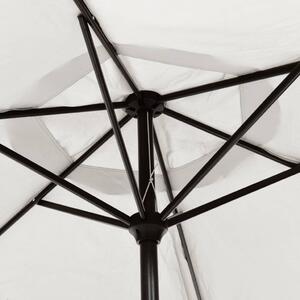 VidaXL 3 m átmérőjű napernyő acél tartórúddal Homok fehér