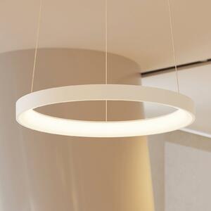 Arcchio LED lógó világítás Vivy, Ø 58 cm, fehér, fém, dimmelhető, Fehér / opál, Konyha, fém, Modern