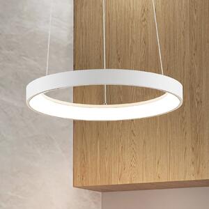 Arcchio LED lógó világítás Vivy, Ø 38 cm, fehér, fém, dimmelhető, Fehér / opál, Konyha, fém, Modern