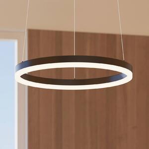 Arcchio Albiona LED lógó világítás, fekete, 1 gyűrű, Ø 40 cm, dimmelhető, Fekete, Konyha, fém, Modern