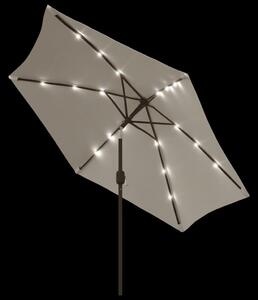 VidaXL 3 m fehér homok LED konzolos napernyő