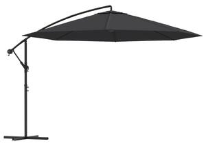 VidaXL fekete konzolos napernyő alumíniumrúddal 350 cm