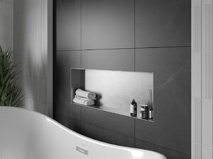 Mexen X-Wall-NR falba építhetö polc falfülke burkolható keret 90 x 30 cm, inox - 1911903010 Falfülke