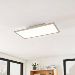 Lindby LED panel Stenley, 4000 K, 60 cm x 30 cm, ezüst/fehér, Fehér / opál, Konyha, Műanyag, Modern