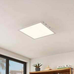 Lindby LED panel Quais, 40 x cm, fehér, alumínium, 4,000K, Fehér / opál, Konyha, Alumínium, Modern