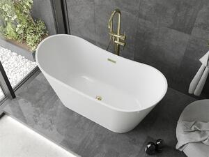 Luxury Montana szabadon álló fürdökád akril 150 x 72 cm, fehér, leeresztö arany - 52011507500-G Térben álló kád
