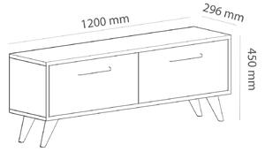 TV asztal/szekrény Mesa (zafír + Fehér). 1067168