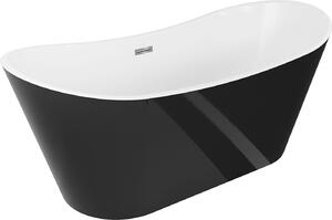 Luxury Montana szabadon álló fürdökád akril 170 x 80 cm, fehér/fekete - 52011708075 Térben álló kád