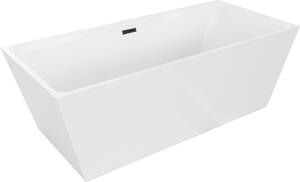 Luxury Lita szabadon álló fürdökád akril 170 x 75 cm, fehér, leeresztö fekete - 52121707500-B Térben álló kád