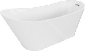 Luxury Alta szabadon álló fürdökád akril 170 x 75 cm, fehér, leeresztö króm - 52141707500 Térben álló kád