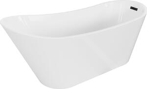Luxury Alta szabadon álló fürdökád akril 170 x 75 cm, fehér, leeresztö fekete - 52141707500-B Térben álló kád