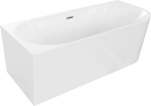 Luxury Mia szabadon álló fürdökád akril balos 160 x 75 cm, fehér, leeresztö króm - 52691607500L Térben álló kád