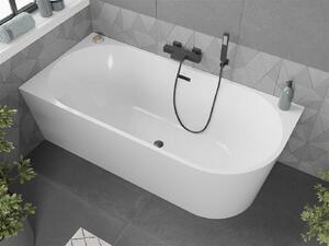 Luxury Mia szabadon álló fürdökád akril balos 170 x 80 cm, fehér, leeresztö fekete - 52691708000L-B Térben álló kád