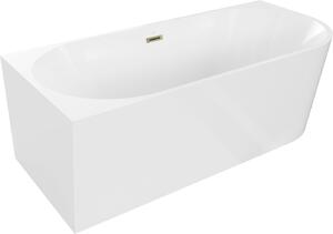 Luxury Mia szabadon álló fürdökád akril balos 170 x 80 cm, fehér, leeresztö arany - 52691708000L-G Térben álló kád
