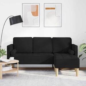 Kanapé Szett Fekete 173 x 131 x 67 cm Poliészter