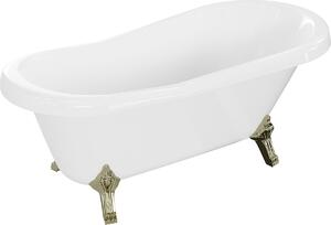 Luxury Retro szabadon álló fürdökád akril 150 x 73 cm, fehér, láb arany - 53251507300-50 Térben álló kád