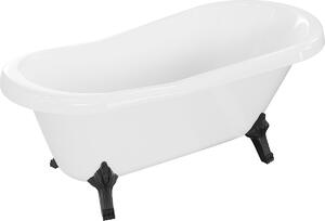Luxury Retro szabadon álló fürdökád akril 150 x 73 cm, fehér, láb fekete - 53251507300-70 Térben álló kád