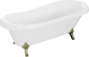 Luxury Retro szabadon álló fürdökád akril 170 x 75 cm, fehér, láb arany - 53251707500-50 Térben álló kád