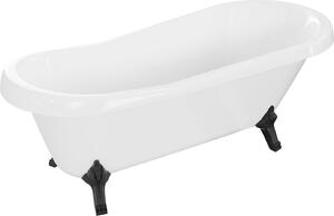 Luxury Retro szabadon álló fürdökád akril 170 x 75 cm, fehér, láb fekete - 53251707500-70 Térben álló kád