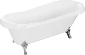 Luxury Retro szabadon álló fürdökád akril 170 x 75 cm, fehér, láb króm - 53251707500-00 Térben álló kád