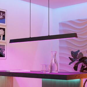 EGLO connect Simolaris-Z LED függő lámpa, 122 cm, dimmelhető, Fekete, Nappali / Étkező, fém, Modern