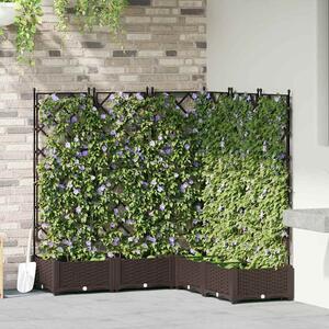Kerti cserép 5 db Barna 120 x 120 x 125,5 cm PP