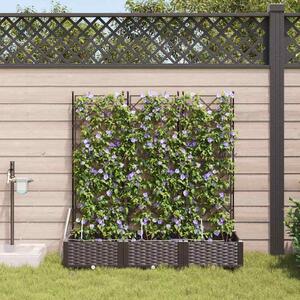 Kerti cserép 3 db Barna 120 x 40 x 126 cm PP