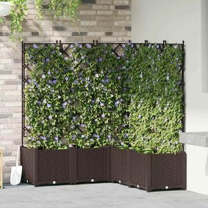 Kerti cserép 5 db Barna 120 x 120 x 143 cm PP