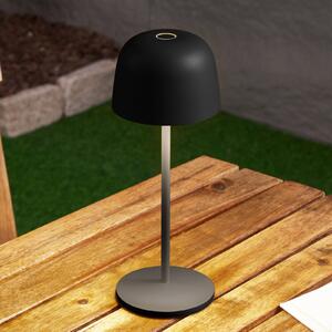 Lindby LED asztali világítás Arietty, fekete, dimmelhető, IP65, dimmelhető, Fekete, Nappali / Étkező, Alumínium, Modern
