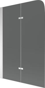 Mexen Felix kétpaneles kádparaván 80 x 140 cm, grafit, króm - 890-080-002-01-40