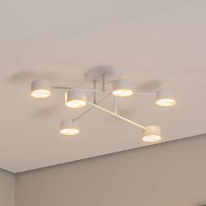 EMIBIG LIGHTING Modus 6 mennyezeti lámpa, acél, hatlámpás, GX53, fehér, dimmelhető, Fehér / opál, Nappali / Étkező, fém, Modern