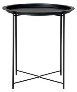 Nordic Living Fekete kerek fém oldalasztal Ronan 46,8 cm