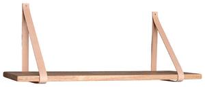 Nordic Living Természetes fa polc Forno 80 x 20 cm