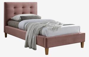 Kárpitozott ágy TEXAS 90 x 200 cm rózsaszín/tölgy